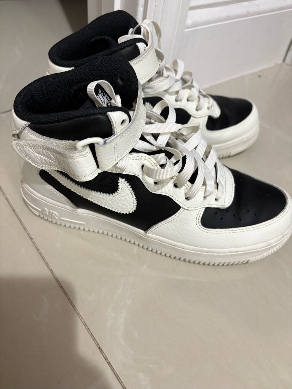 Nike Air Force High-Top Sneakers White and Black